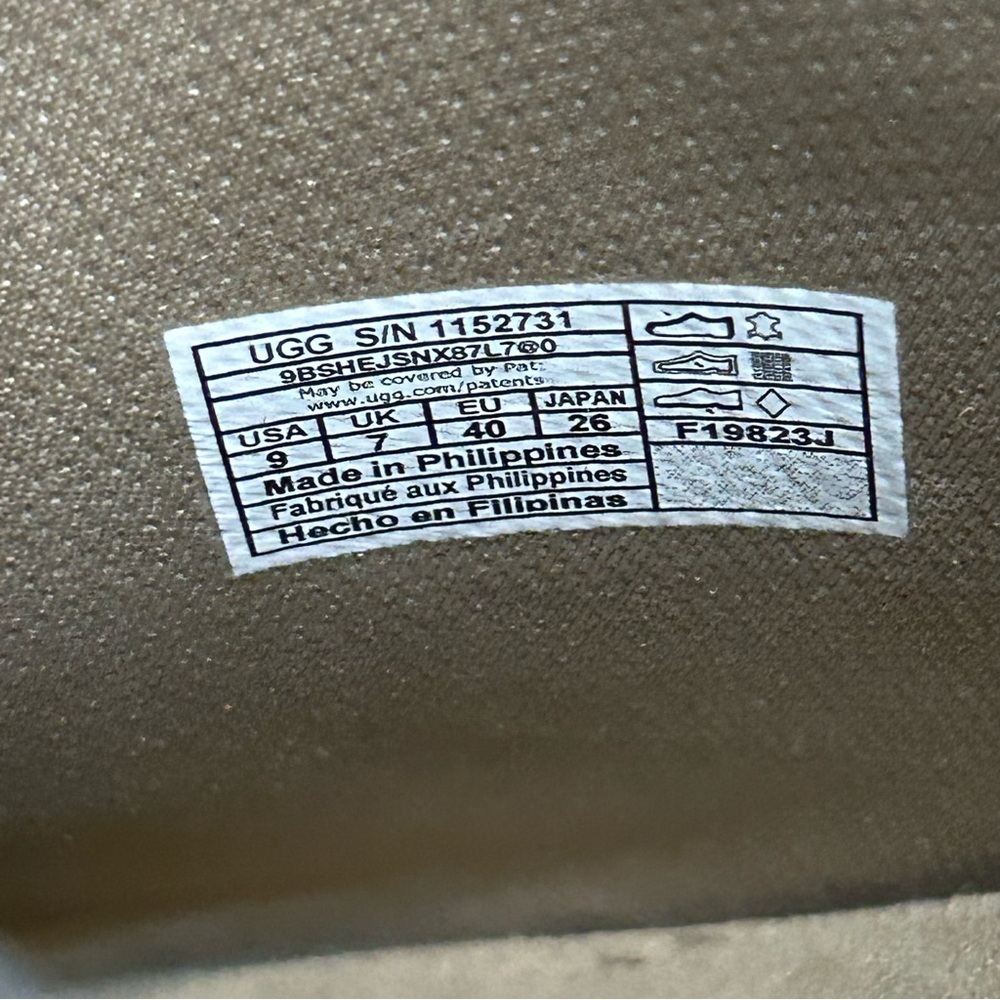 UGG tan suede platform heeled clogs mules slip on shoes women’s 9 new in box - Picture 3 of 8